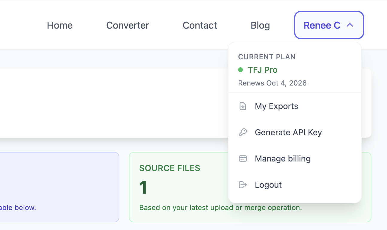 tablefromjson.com - Upload file